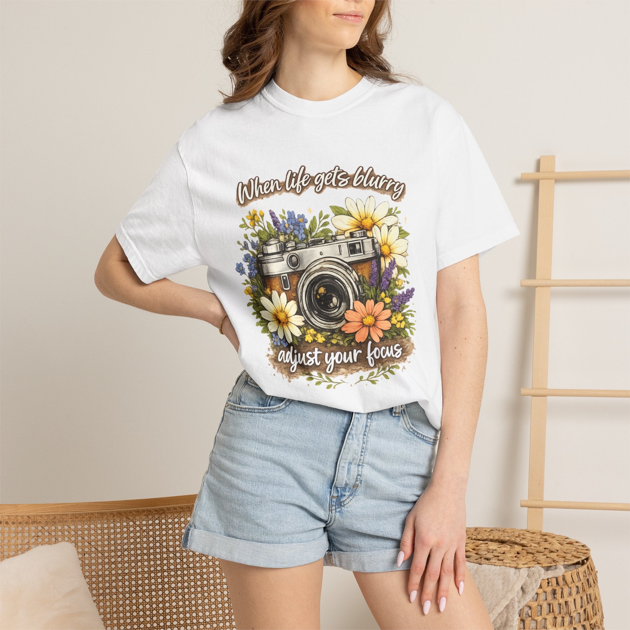 When Life Gets Blurry, Adjust Your Focus Floral T-Shirt
